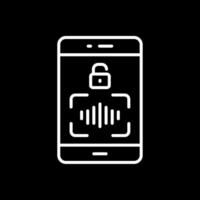 Smartphone Line Inverted Icon Design vector