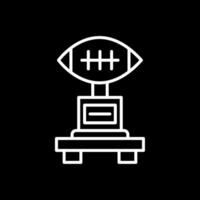 Football Line Inverted Icon Design vector