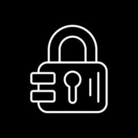 Padlock Line Inverted Icon Design vector