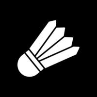 Shuttlecock Glyph Inverted Icon Design vector