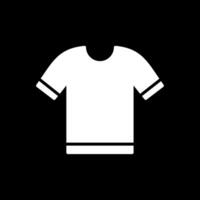 camisa glifo invertido icono diseño vector