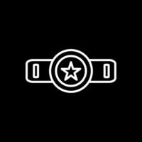 Belt Line Inverted Icon Design vector