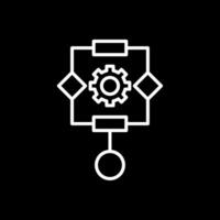 Algorithm Line Inverted Icon Design vector