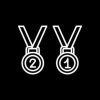 Medals Line Inverted Icon Design vector