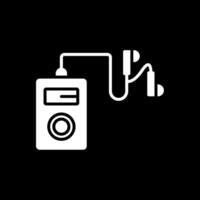 Mp3 Glyph Inverted Icon Design vector