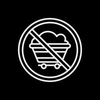 Prohibited Sign Line Inverted Icon Design vector