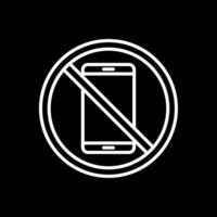Prohibited Sign Line Inverted Icon Design vector
