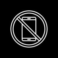 Prohibited Sign Line Inverted Icon Design vector