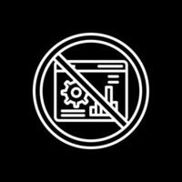 Prohibited Sign Line Inverted Icon Design vector