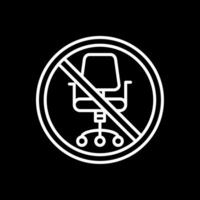 Prohibited Sign Line Inverted Icon Design vector