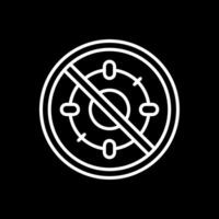 Prohibited Sign Line Inverted Icon Design vector