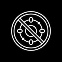 Prohibited Sign Line Inverted Icon Design vector