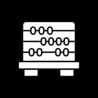 Abacus Glyph Inverted Icon Design vector