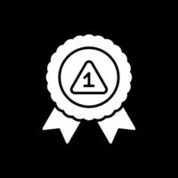 Award Glyph Inverted Icon Design vector