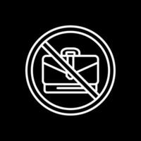 Prohibited Sign Line Inverted Icon Design vector