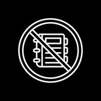 Prohibited Sign Line Inverted Icon Design vector