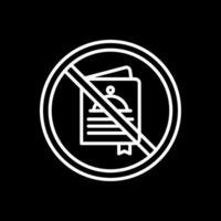 Prohibited Sign Line Inverted Icon Design vector