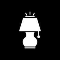 Lamp Glyph Inverted Icon Design vector