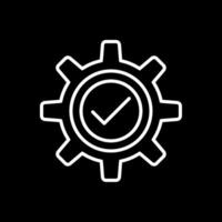 Gear Line Inverted Icon Design vector