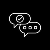 Conversation Line Inverted Icon Design vector