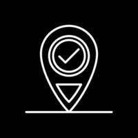 Location Line Inverted Icon Design vector