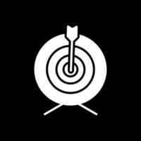 Target Glyph Inverted Icon Design vector