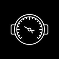 Pressure Gauge Line Inverted Icon Design vector