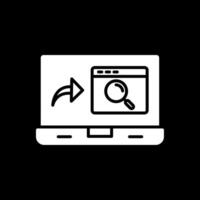 Browser Glyph Inverted Icon Design vector
