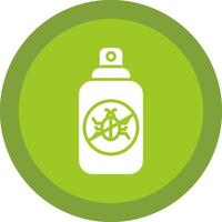 Insect Repellent Glyph Due Circle Icon Design vector