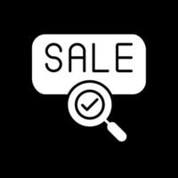 Sale Glyph Inverted Icon Design vector