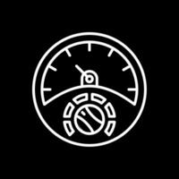 Gauge Line Inverted Icon Design vector