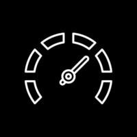 Gauge Line Inverted Icon Design vector