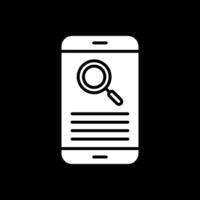 Smartphone Glyph Inverted Icon Design vector