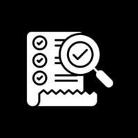 Checklist Glyph Inverted Icon Design vector