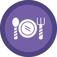 Cutlery Glyph Due Circle Icon Design vector