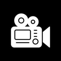 Camera Glyph Inverted Icon Design vector