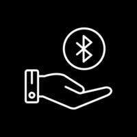 Bluetooth Line Inverted Icon Design vector