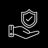 Hand Claim Line Inverted Icon Design vector
