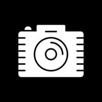 fotografía glifo invertido icono diseño vector