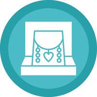 Necklace Glyph Due Circle Icon Design vector