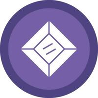Gem Glyph Due Circle Icon Design vector