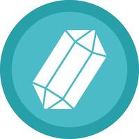 Crystal Glyph Due Circle Icon Design vector