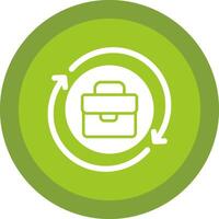 Process Glyph Due Circle Icon Design vector
