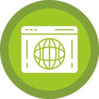 Web Portal Glyph Due Circle Icon Design vector