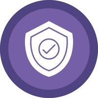 Protection Glyph Due Circle Icon Design vector