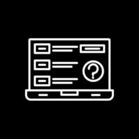 Question Line Inverted Icon Design vector