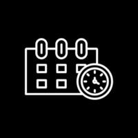 Time Management Line Inverted Icon Design vector