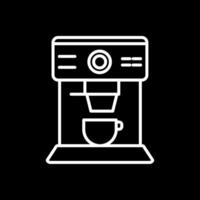Coffee Machine Line Inverted Icon Design vector