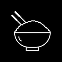 Chinese Food Line Inverted Icon Design vector