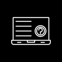 Question Line Inverted Icon Design vector